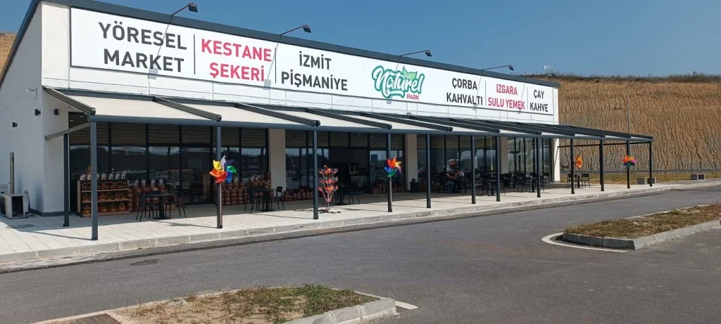İşletme pergolasının dış cephe görünümü